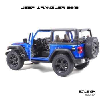 โมเดลรถ JEEP WRANGLER 2018 สีน้ำเงิน (1:34) จำลองเหมือนจริง