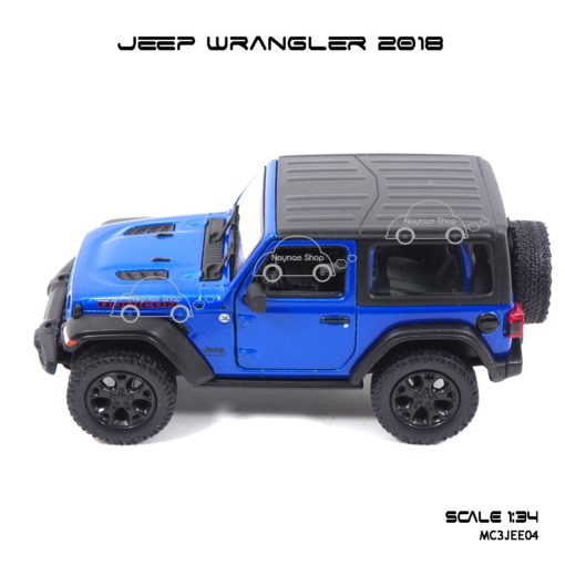 โมเดลรถ JEEP WRANGLER 2018 สีน้ำเงิน (1:34) มีลานดึงปล่อยรถวิ่งได้
