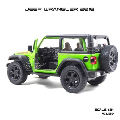 โมเดลรถ JEEP WRANGLER 2018 สีเขียว (1:34) รถของเล่น ราคาถูก