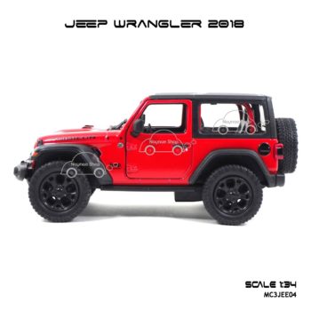 โมเดลรถ JEEP WRANGLER 2018 สีแดง (1:34) โมเดลประกอบสำเร็จ
