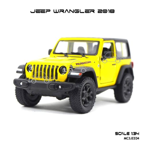 โมเดลรถ JEEP WRANGLER 2018 สีเหลือง (1:34)