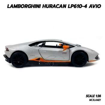 โมเดลรถ LAMBORGHINI HURACAN LP610-4 AVIO (1:36) สีบรอนด์เงิน ผลิตจากโลหะผสม Diecast Model