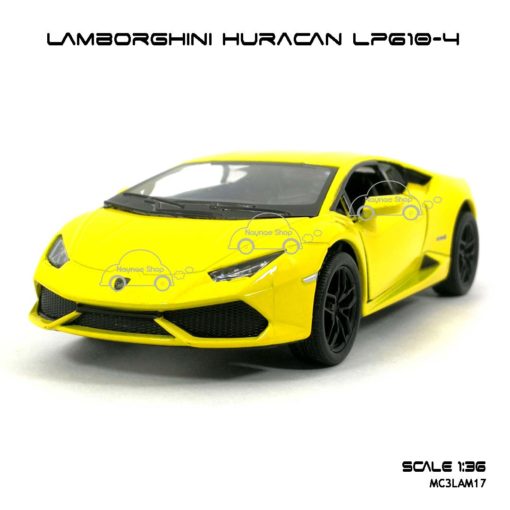 โมเดลรถ LAMBORGHINI HURACAN LP610-4 สีเหลือง (1:36) lamborghini models