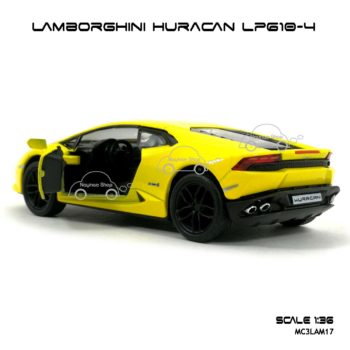 โมเดลรถ LAMBORGHINI HURACAN LP610-4 สีเหลือง (1:36) ภายในรถ เหมือนจริง