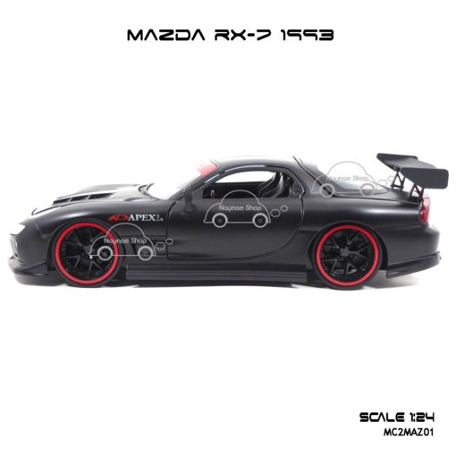 โมเดลรถ MAZDA RX-7 1993 สีดำด้าน (1:24) ผลิตโดย Jada Toy