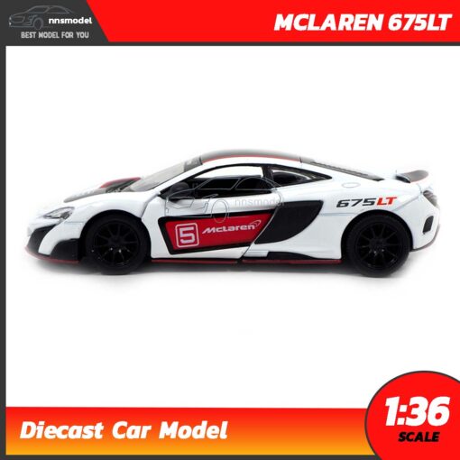 โมเดลรถ MCLAREN 675LT สีขาว (Scale 1:36) โมเดลรถสะสม พร้อมตั้งโชว์ Diecast Model