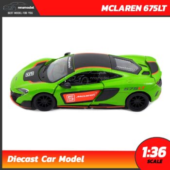 โมเดลรถ MCLAREN 675LT สีเขียว (Scale 1:36) โมเดลรถสะสม Diecast Model