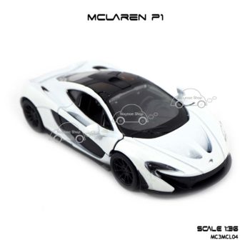 โมเดลรถเหล็ก MCLAREN P1 สีขาว (1:36) ตัวรถ ทำจากเหล็ก