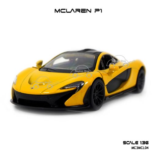 โมเดลรถเหล็ก MCLAREN P1 สีเหลือง (1:36) รถโมเดลจำลอง