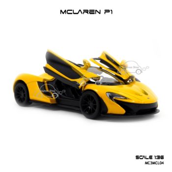 โมเดลรถเหล็ก MCLAREN P1 สีเหลือง (1:36) รถเหล็กจำลอง