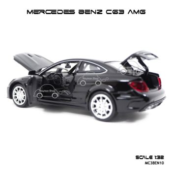 โมเดลรถเบนซ์ MERCEDES BENZ C63 AMG สีดำ (1:32) ภายในรถ จำลองเหมือนจริง