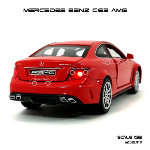 โมเดลรถเบนซ์ MERCEDES BENZ C63 AMG สีแดง (1:32) มีเสียงมีไฟ