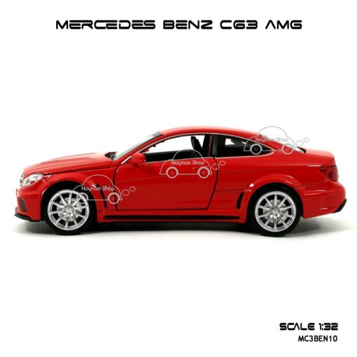 โมเดลรถเบนซ์ MERCEDES BENZ C63 AMG สีแดง (1:32) มีลานดึงปล่อยรถวิ่งได้