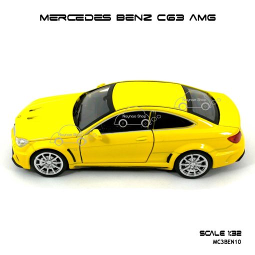 โมเดลรถเบนซ์ MERCEDES BENZ C63 AMG สีเหลือง (1:32) รถของเล่น รถเหล็ก