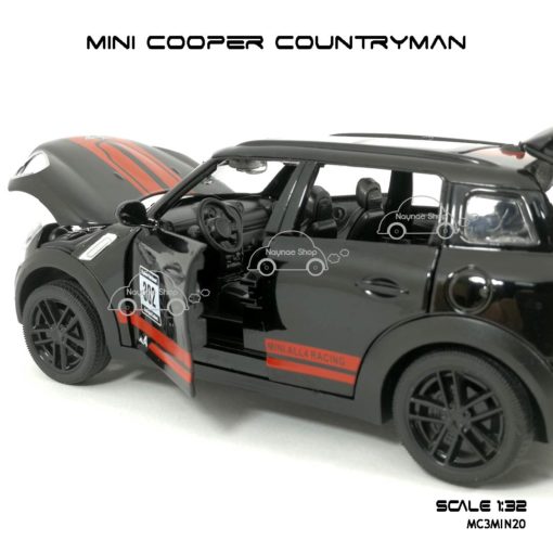 โมเดลรถ มินิ คูเปอร์ COUNTRYMAN สีดำ (1:32) ภายในรถจำลอง เหมือนจริง