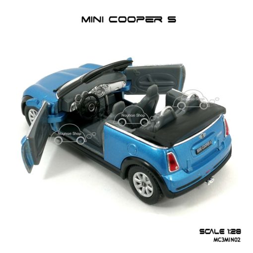 โมเดลรถ MINI COOPER S เปิดปะทุน สีฟ้า (1:28) รุ่นสวยๆ