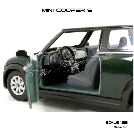 โมเดลรถ MINI COOPER S สีเขียว (1:28) สวยเหมือนจริง