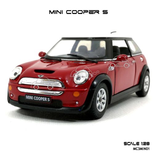 โมเดลรถ MINI COOPER S สีแดง (1:28) มีลานดึงปล่อยรถวิ่งได้