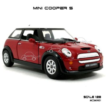 โมเดลรถ MINI COOPER S สีแดง (1:28) โมเดลประกอบสำเร็จ