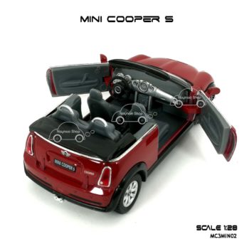 โมเดลรถ MINI COOPER S เปิดปะทุน สีแดง (1:28) เปิดประตูซ้ายขวาได้