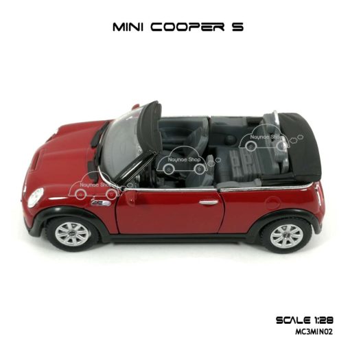 โมเดลรถ MINI COOPER S เปิดปะทุน สีแดง (1:28) มีลานดึงปล่อยรถวิ่งได้