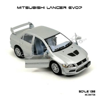 โมเดลรถเหล็ก Mitsubishi Evo7 สีบรอนด์ (1:36) เปิดประตูรถได้