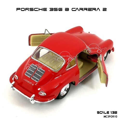 โมเดลรถ PORSCHE 356 B CARRERA 2 สีแดง (1:32) เปิดประตูได้