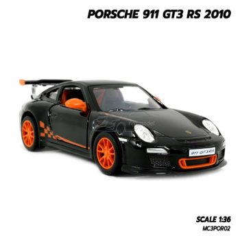 โมเดลรถ PORSCHE 911 GT3 RS 2010 สีดำ (Scale 1:36) โมเดลรถยนต์ ประกอบสำเร็จ