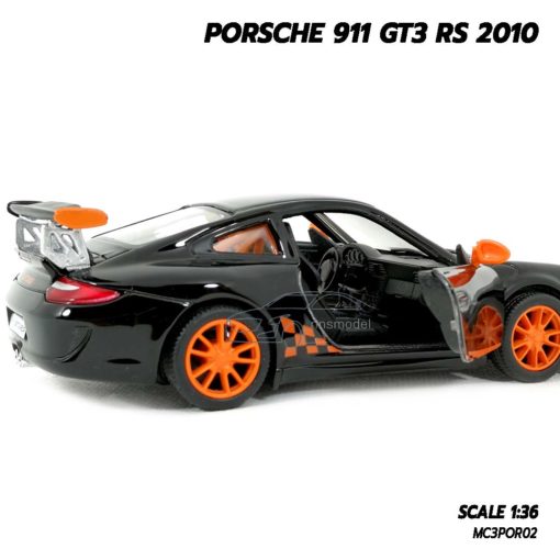 โมเดลรถ PORSCHE 911 GT3 RS 2010 สีดำ (Scale 1:36) โมเดลรถยนต์ ประกอบสำเร็จ พร้อมตั้งโชว์