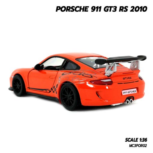 โมเดลรถ PORSCHE 911 GT3 RS 2010 สีส้ม (Scale 1:36) โมเดลรถของเล่น ของขวัญ ของสะสม