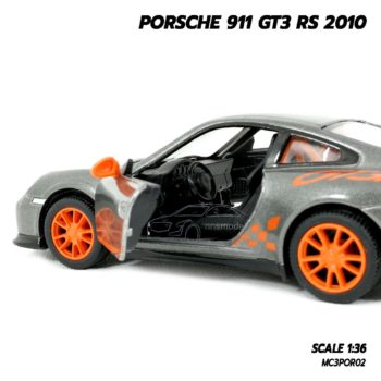 โมเดลรถ PORSCHE 911 GT3 RS 2010 สีเทา (Scale 1:36) โมเดลรถยนต์ ราคาถูก