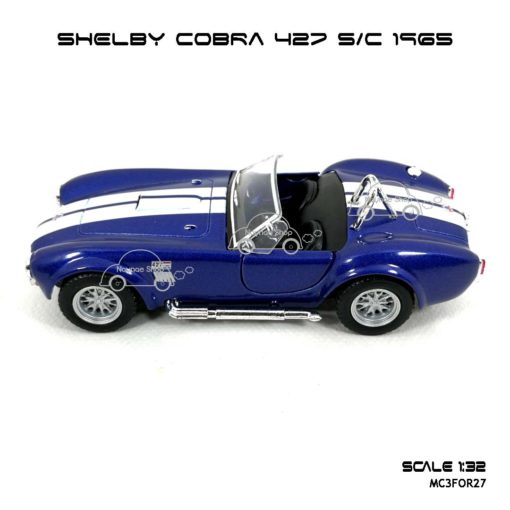 โมเดลรถ SHELBY COBRA 427 SC 1965 สีน้ำเงิน (1:32) มีลาน รถวิ่งได้