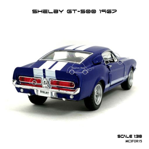 โมเดลรถ SHELBY GT-500 1967 สีน้ำเงิน (1:38) ท้ายรถสวยๆ
