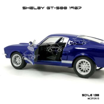 โมเดลรถ SHELBY GT-500 1967 สีน้ำเงิน (1:38) ภายในรถ สวยๆ