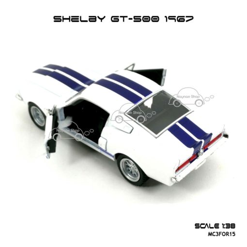 โมเดลรถ SHELBY GT-500 1967 สีขาว (1:38) เปิดประตูได้