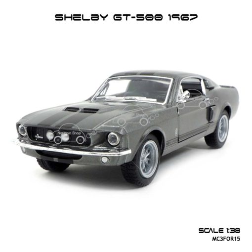 โมเดลรถ SHELBY GT-500 1967 สีเทา (1:38) โมเดล รุ่นขายดี