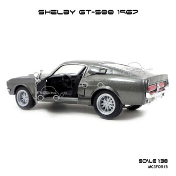 โมเดลรถ SHELBY GT-500 1967 สีเทา (1:38) ภายใน จำลองเหมือนจริง