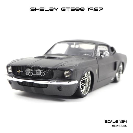 โมเดลรถ SHELBY GT500 1967 สีเทาคาดดำ (1:24)