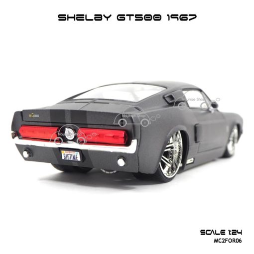 โมเดลรถ SHELBY GT500 1967 สีเทาคาดดำ (1:24) รูปท้ายรถ