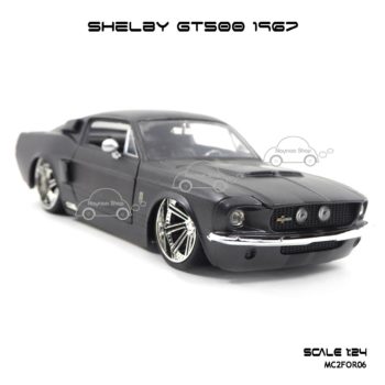 โมเดลรถ SHELBY GT500 1967 สีเทาคาดดำ (1:24) มุมสวยๆ