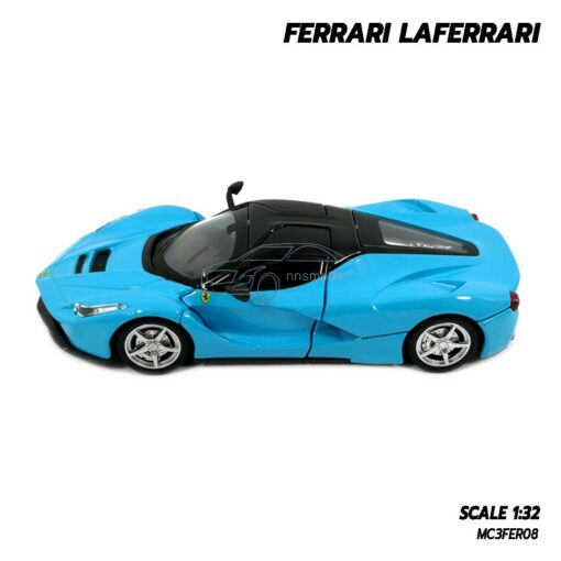 โมเดลรถ Ferrari Laferrari สีฟ้า (Scale 1:32) โมเดลรถสปอร์ต มีเสียงมีไฟ