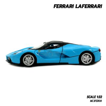 โมเดลรถ Ferrari Laferrari สีฟ้า (Scale 1:32) โมเดลรถสปอร์ต มีเสียงมีไฟ พร้อมถ่าน 1.5v x 3 ก้อน