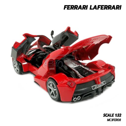 โมเดลรถ เฟอร์รารี่ FERRARI LAFERRARI สีแดง (Scale 1:32) โมเดลรถเหล็ก เครื่องยนต์จำลองสมจริง