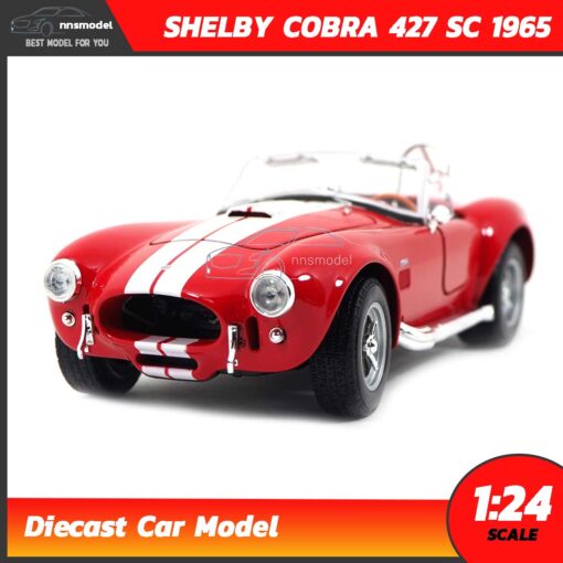 โมเดลรถคลาสสิค SHELBY COBRA 427 SC 1965 สีแดง (Scale 1:24)