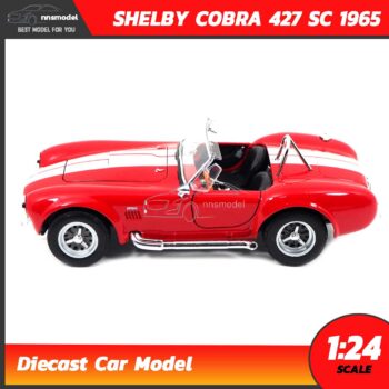 โมเดลรถคลาสสิค SHELBY COBRA 427 SC 1965 สีแดง (Scale 1:24) รถโมเดลประกอบสำเร็จ พร้อมตั้งโชว์