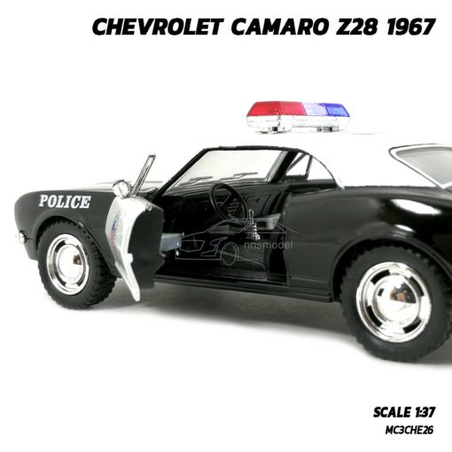 โมเดลรถตำรวจ CHEVROLET CAMARO Z28 1967 (Scale 1:37) โมเดลรถของเล่น ภายในรถสมจริง