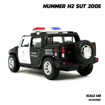 โมเดลรถตำรวจ HUMMER H2 SUT 2005 (Scale 1:40) โมเดลรถเหล็ก มีลานวิ่งได้
