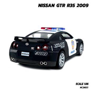 โมเดลรถตำรวจ NISSAN GTR R35 (Scale 1:36) โมเดลรถเหล็ก รุ่นขายดี