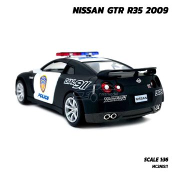 โมเดลรถตำรวจ NISSAN GTR R35 (Scale 1:36) โมเดลรถเหล็กประกอบสำเร็จ