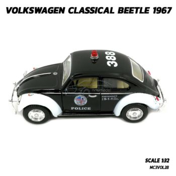 โมเดลรถตำรวจ รถเต่า Volkswagen Beetle 1967 (Scale 1:32) รถเหล็กโมเดล ประกอบสำเร็จ